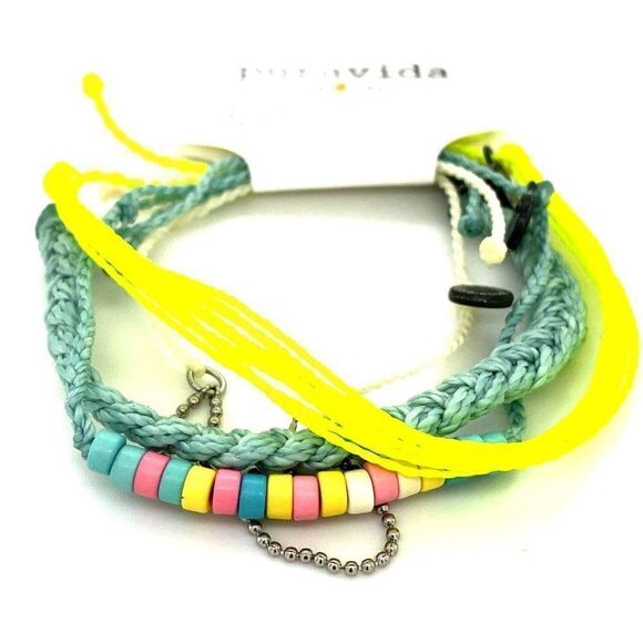 New Pura Vida Neon Bead Pack Bracelet - Picture 1 of 3